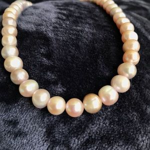 Genuine Pearl Necklace in Blush - Brand New!